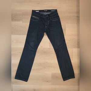 ​Jack & Jones Rick Comfort Fit Dark Wash Straight Leg Button Fly Jeans Size 30